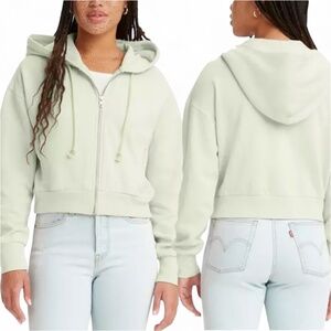 Levi's Light Zip Up Cropped Hoodie